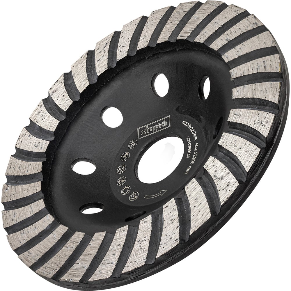 Изображение товара Круг зачистной JBC 125х22.2мм турбо алмазная чашка для грубой обработки