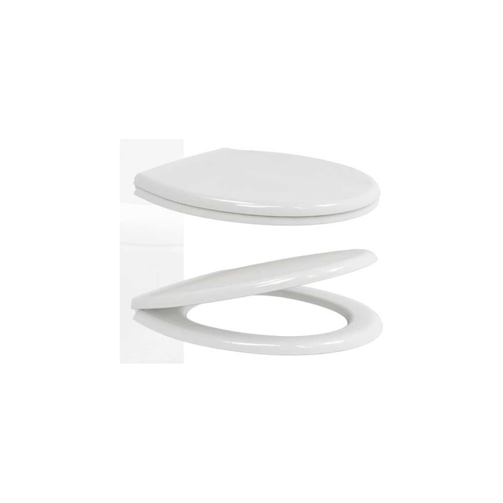 Изображение товара Универсальное сиденье для унитаза Teymi Lori Cezar из дюропласта белое овальное