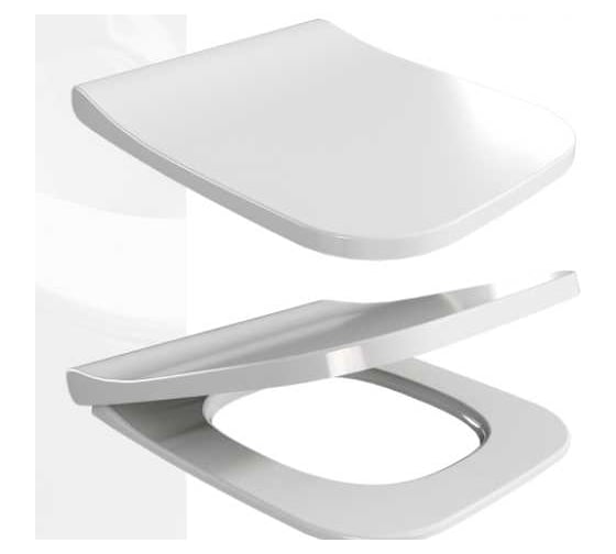 Изображение товара Сиденье для унитаза универсальное Teymi Aina Quattro Slim, с микролифтом, быстросъёмное, дюропласт, ультратонкое S49904 ЦБ-00302455