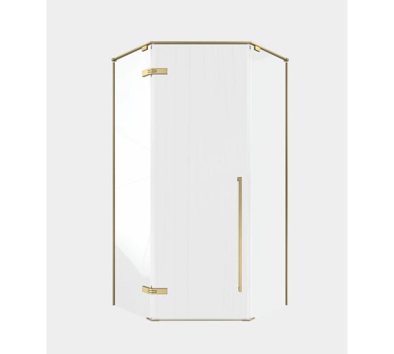 Изображение товара Душевой угол Timo TTSSP-100/17C-8, распашной, 1000×1000×2000 мм, профиль мат золото, стекло прозрачное 8 мм T69