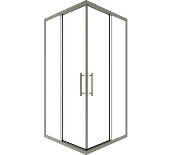 Изображение товара Душевой угол Timo TKSS-100/13C-8, раздвижной, 1000×1000×2000 мм, профиль никель, стекло прозрачное 8 мм T37