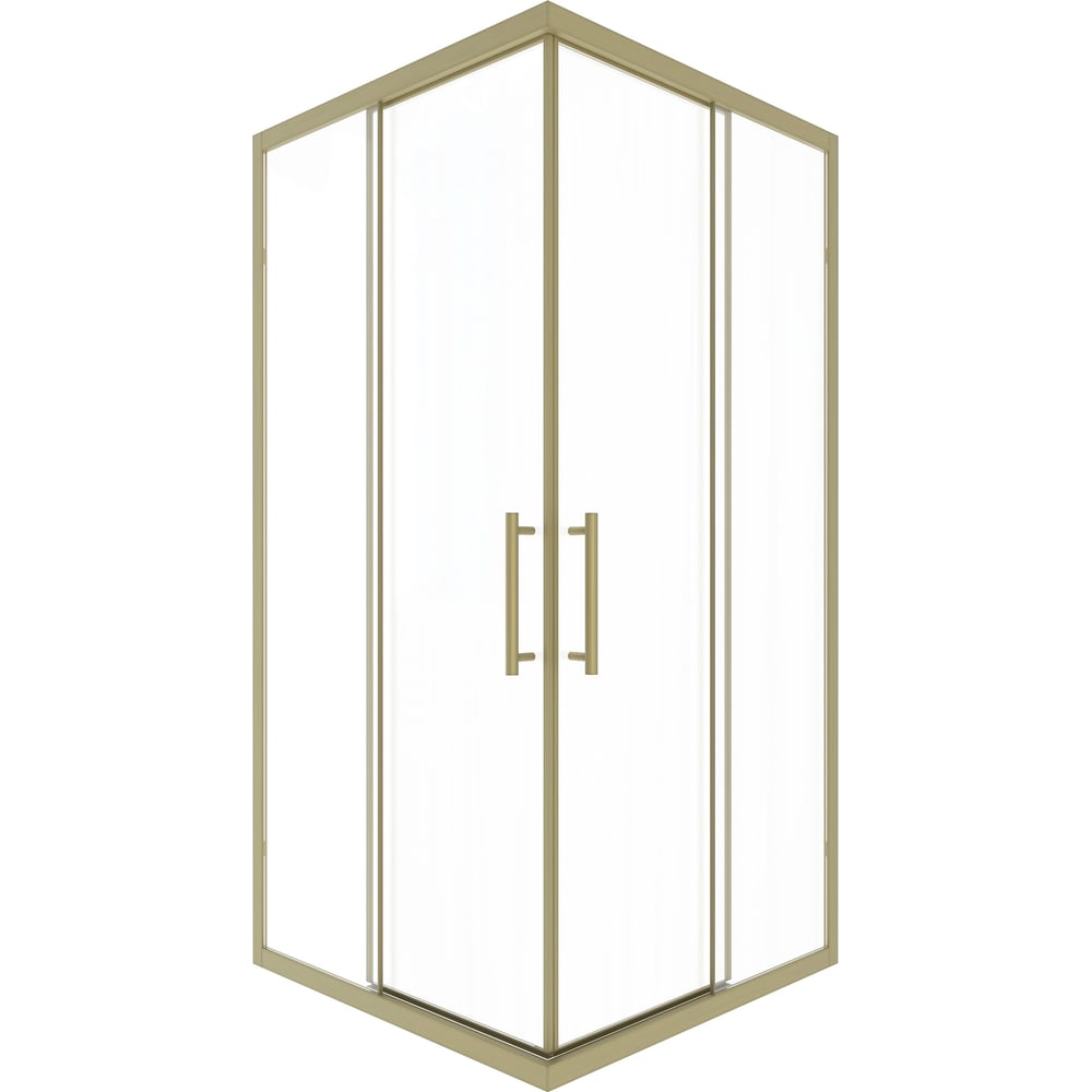 Изображение товара Душевой уголок Timo TKSS-90/17C-8 раздвижной 900х900 мм стекло 8 мм профиль золото мат