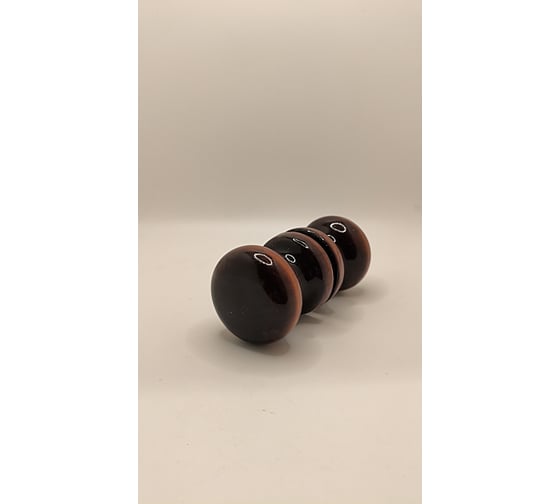 Изображение товара Ручка-кнопка Крепстор деревянная БТ-1, лак тёмный, 1 шт. 4665317040222