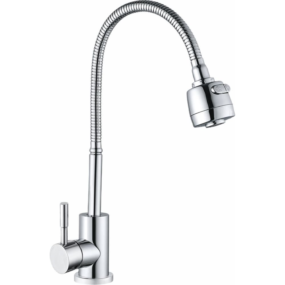 Изображение товара Смеситель Антей Парма кухонный однорычажный с гибким изливом хром