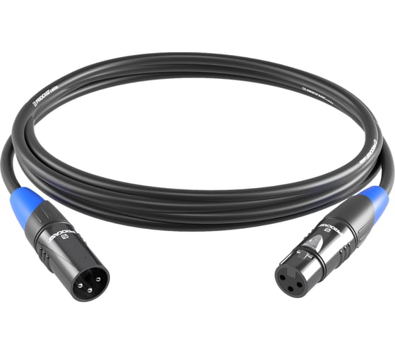 Изображение товара Микрофонный кабель балансный PROCAST cable XLR, черный, 0,5 м, XLR(m)/XLR(f).0,5 НФ-0000585