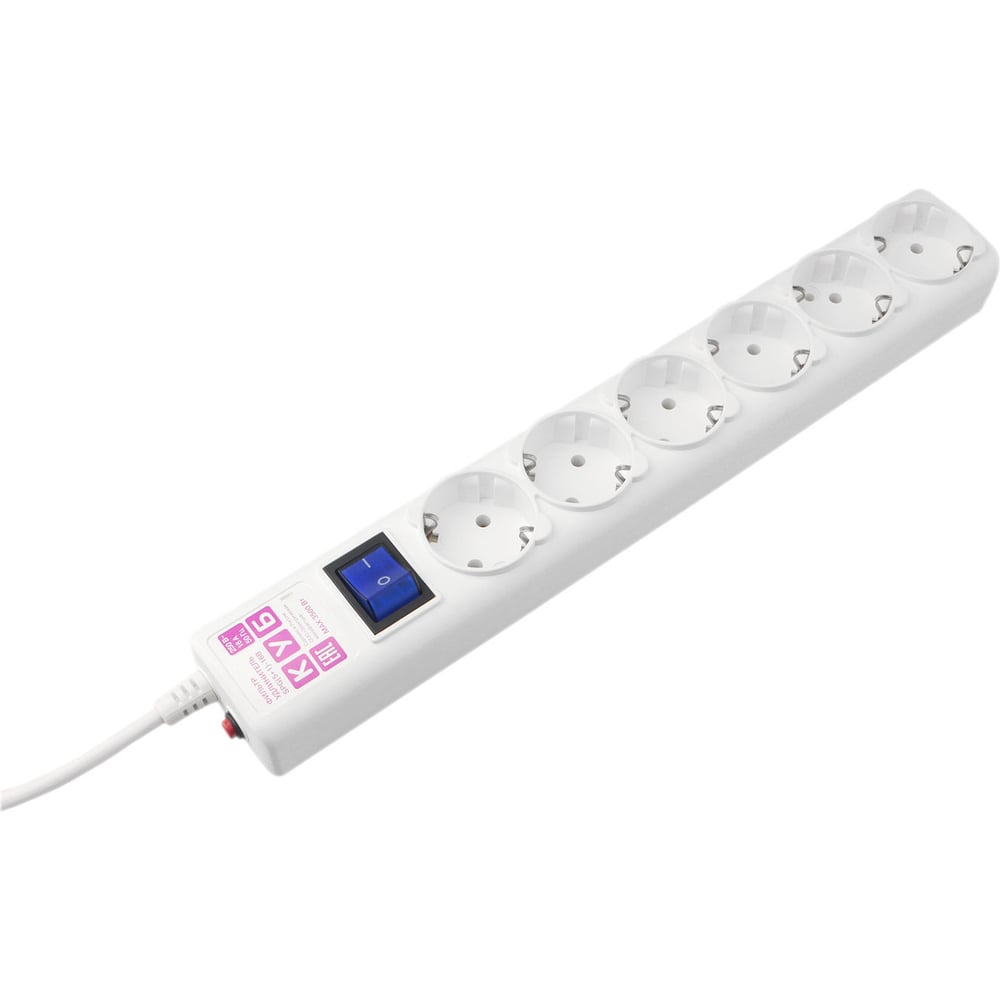 Изображение товара Фильтр-удлинитель Power Cube 3м 6 розеток защитой IP20 белый
