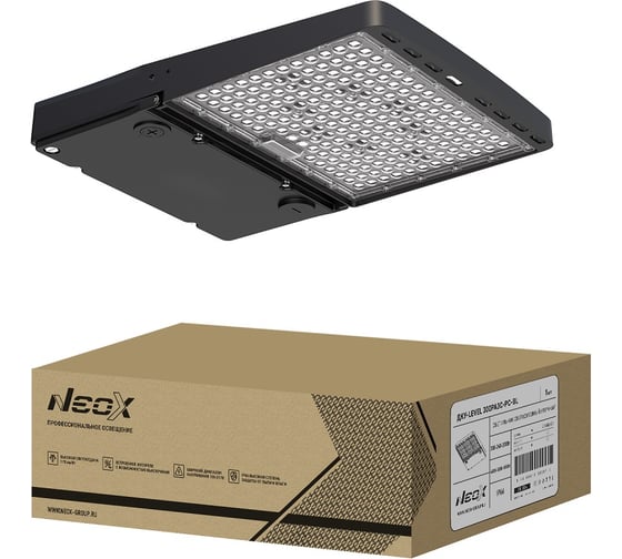 Изображение товара Светильник уличный светодиодный NEOX ДКУ-LEVEL 300PA3C-PC-BL 300/240/200Вт 100-277В 175лм/Вт 3CCT 5лет IP66 4690612062976