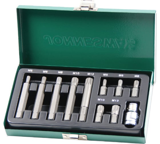 Изображение товара Набор вставок SPLINE М-профиль 11 предметов (30-75 мм; М5-М12) Jonnesway S29H4111S