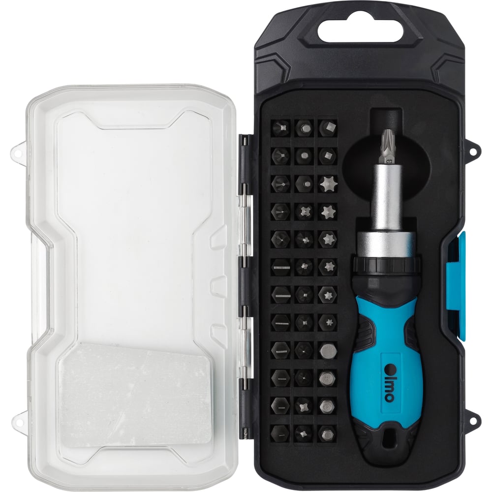 Изображение товара Набор бит Olmo 346786 38 шт с рукояткой-трещоткой для бытовых и профессиональных работ