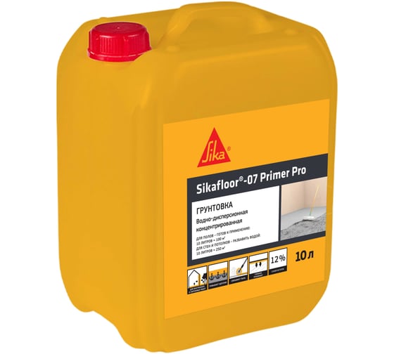Изображение товара Грунтутовка акриловая SIKA floor-07 Primer Pro канистра 10 л 592082