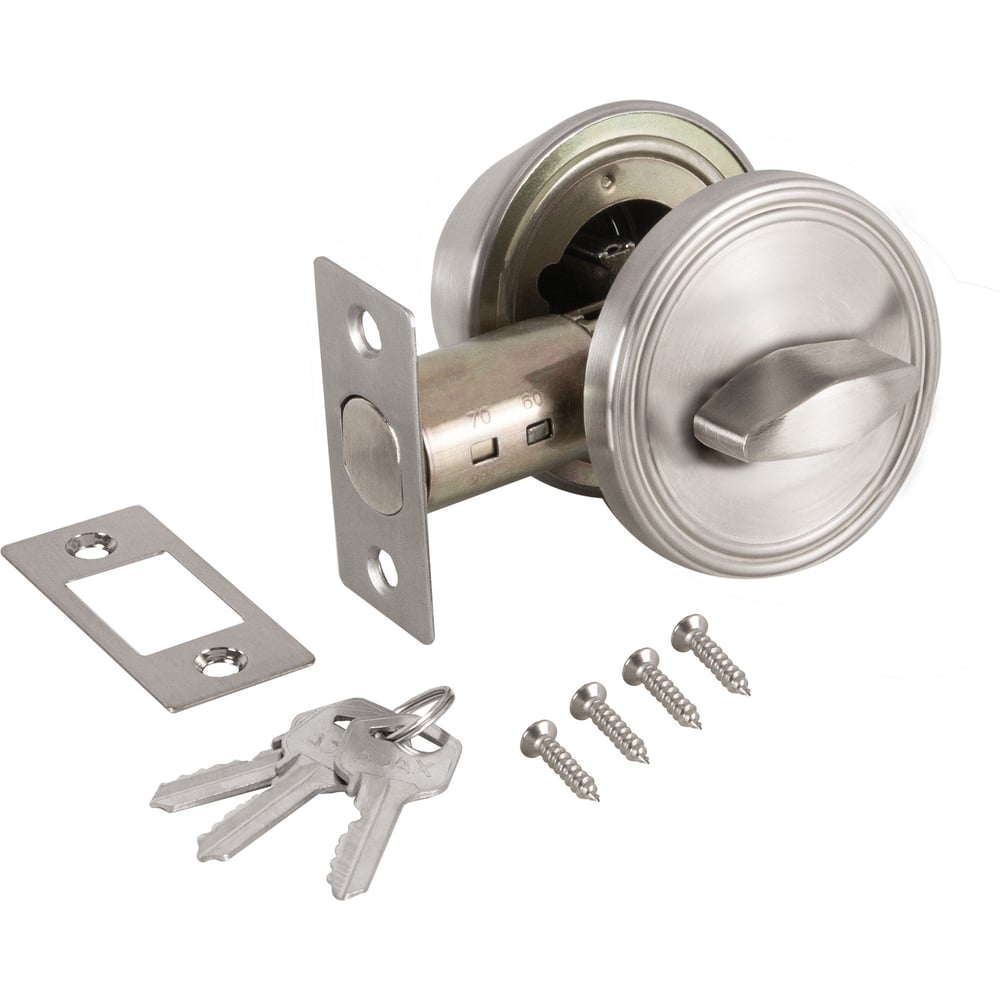 Изображение товара Врезной замок Ajax DK.002 BK SN матовый никель для деревянных дверей