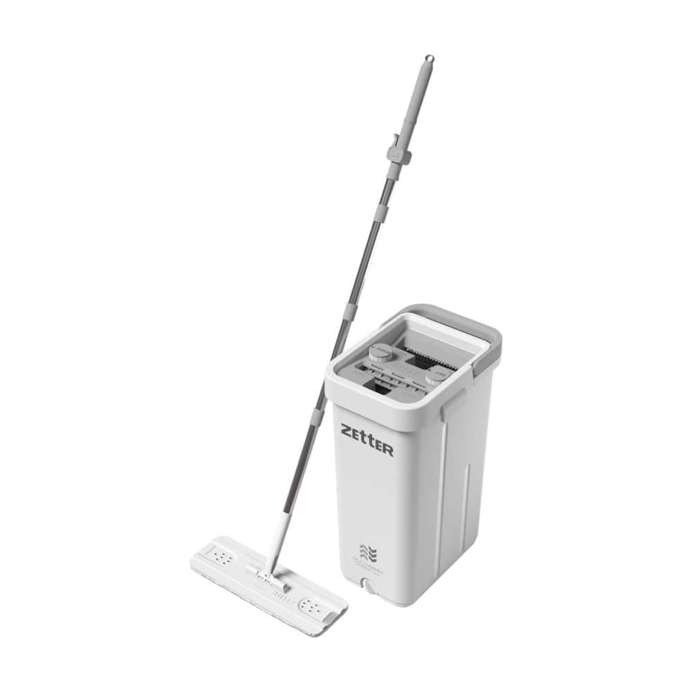 Изображение товара Швабра с отжимом и ведром Zetter L 2 0 белый