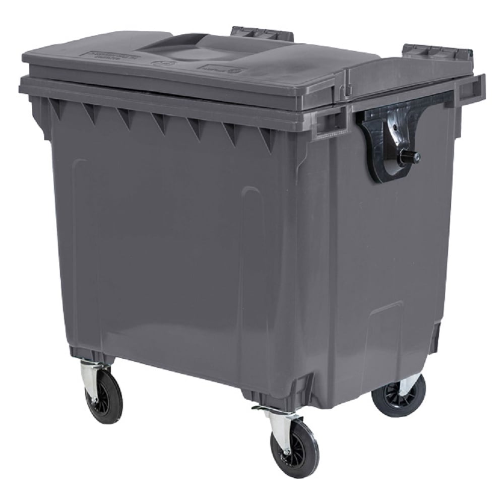 Изображение товара Мусорный контейнер Тара.ру полимерный 1100л на колесах серый