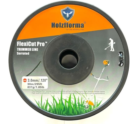 Изображение товара Леска Holzfforma для триммера зазубрины FlexiCut Pro 3.0мм/90м SR003090PRO