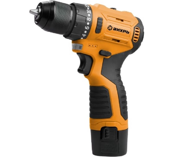Изображение товара Дрель-шуруповерт аккумуляторная Вихрь ДА-12Л-2К/Б (бесщеточный двигатель) 72/14/78