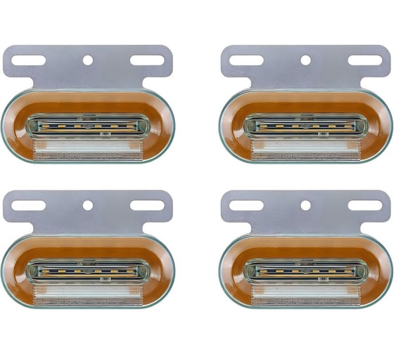 Изображение товара Огонь габаритный светодиодный AIRLINE 12/24В, оранжевый, кронштейн, подсветка колеса, комплект 4 шт. ASML009