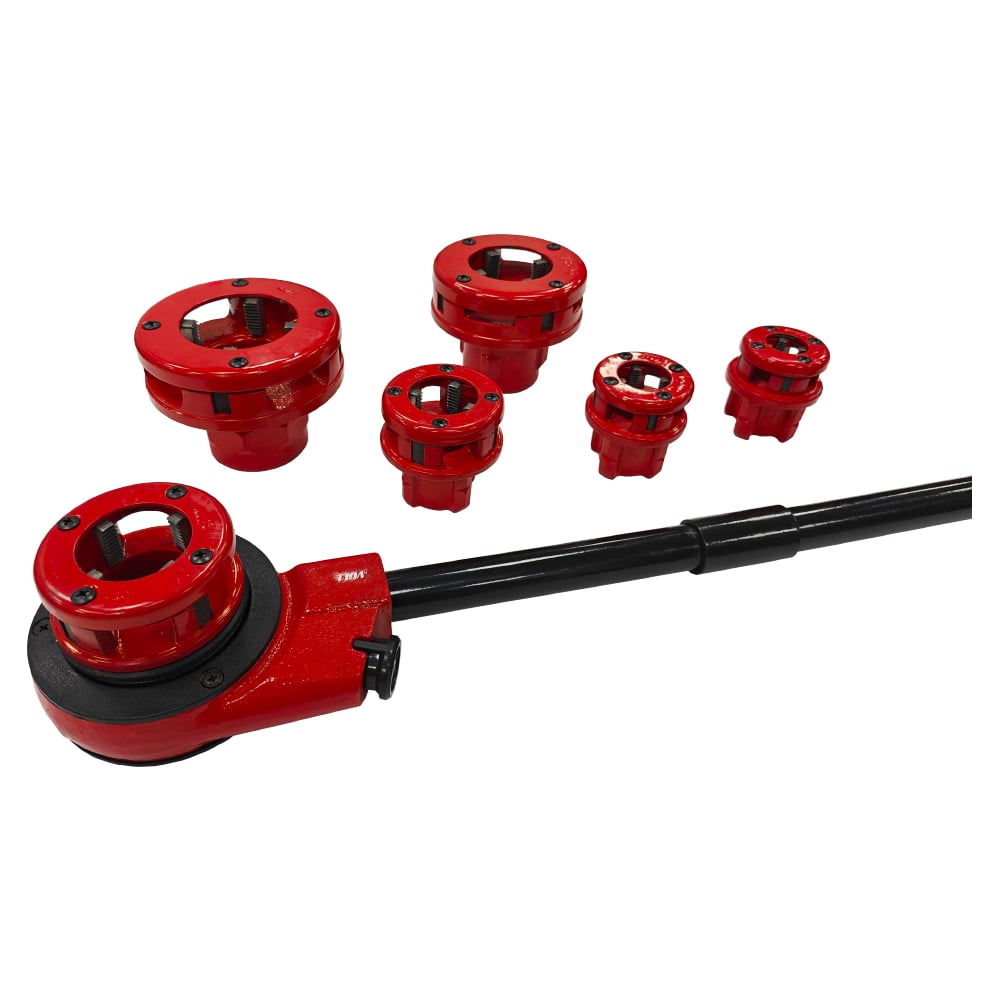 Изображение товара Ручной клупп VOLL V-POWER 2 с трещоткой 1/2-2 дюйма для нарезки резьбы труб