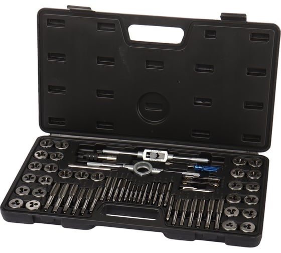 Изображение товара Набор метчиков и плашек LIGE метрический и дюймовый 60пр. LG-S1016 853245