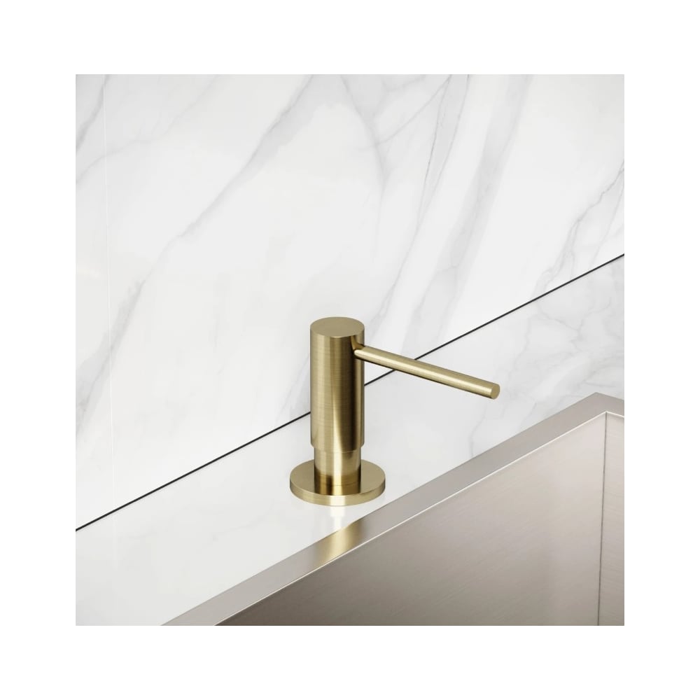 Изображение товара Дозатор для кухонной мойки Sancos объем 500 мл, цвет брашированное золото, арт. SC40100BG