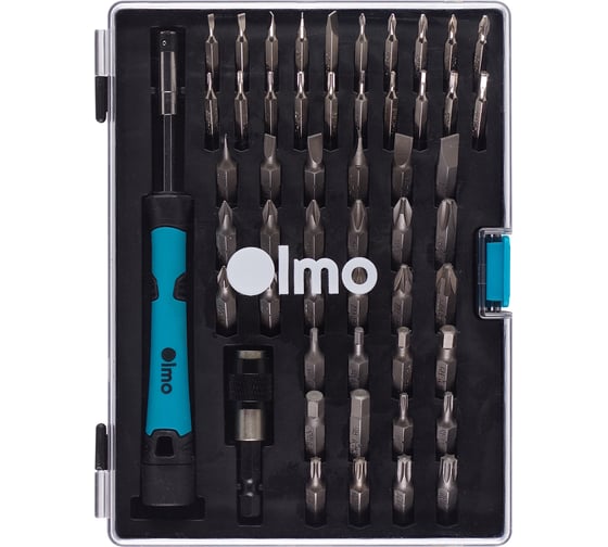 Изображение товара Набор бит Olmo 346789 с рукояткой пескоструйная обработка CRV, 52 шт ЭК000146789