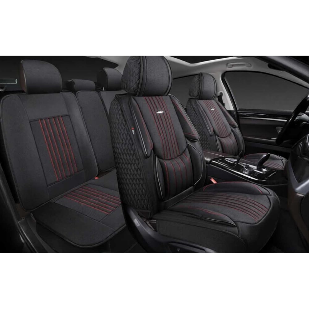 Изображение товара Комплект накидок для салона автомобиля PSV Legion Len черный красный универсальный