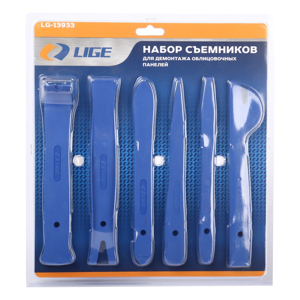 Изображение товара Набор съемников для демонтажа облицовочных панелей LIGE 6 предметов LG-13933