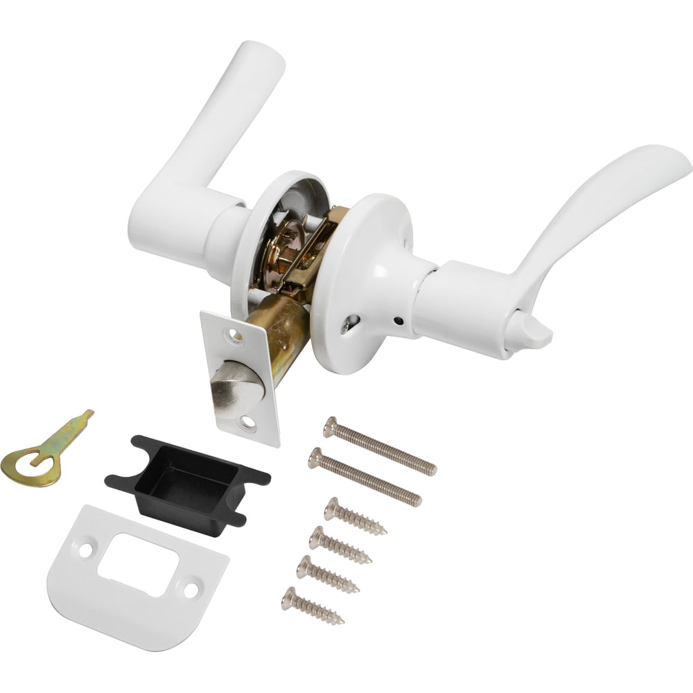 Изображение товара Ручка защелка PUNTO DK610/BL WH-BK межкомнатная с покрытием гальваника