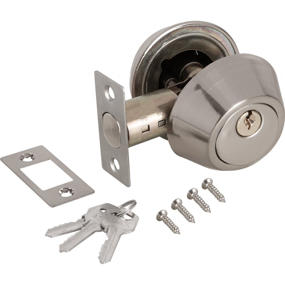 Изображение товара Замок врезной DK.001 ET SN матовый никель Ajax надежная защита деревянных дверей