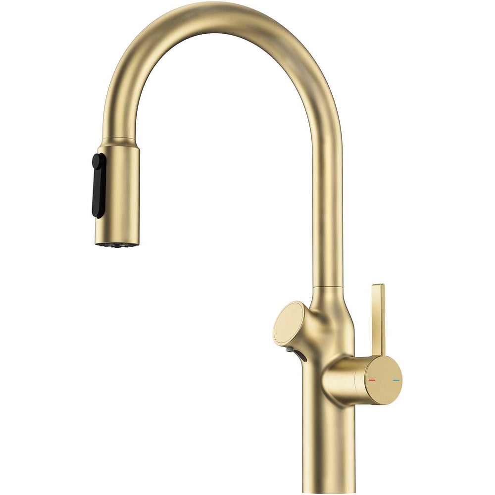Смеситель кухонный с дозатором Oulin OL - 8018 Matt Gold, арт. ФР-00005177