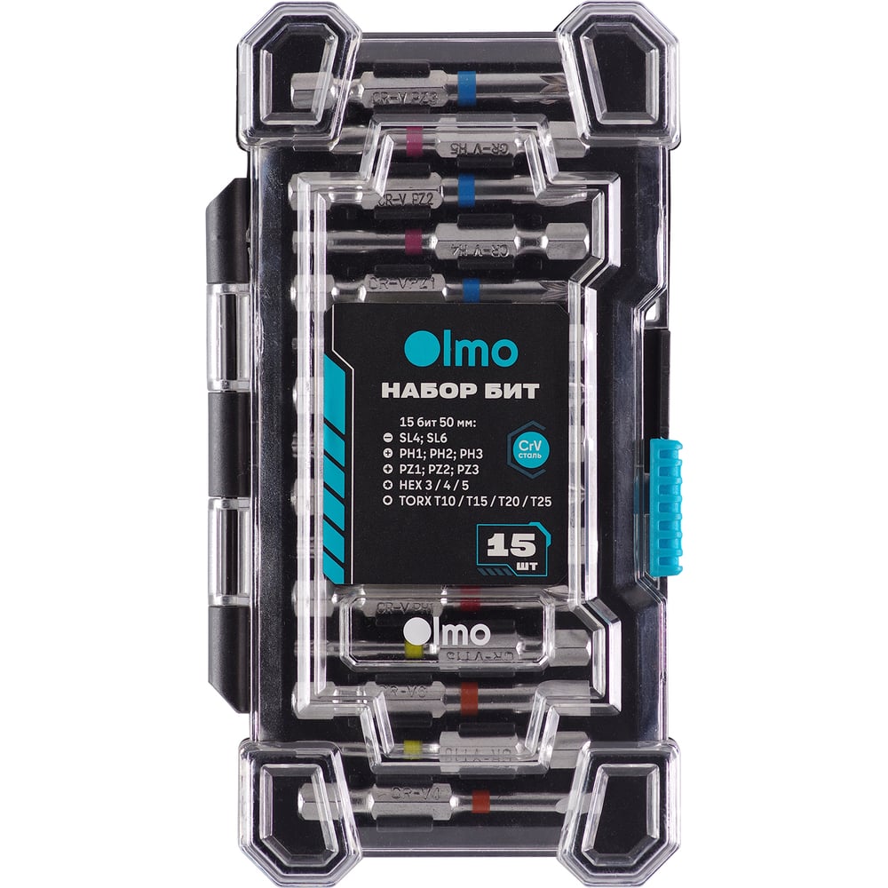 Изображение товара Набор бит OLMO 346794 CRV 15 шт в прочном футляре