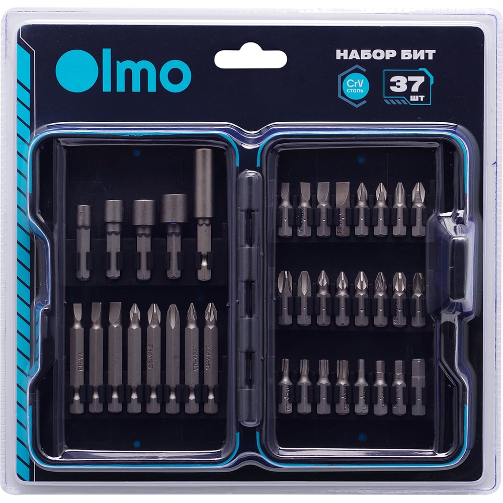 Изображение товара Набор бит OLMO 346791 37 шт профессиональный CrV футляр