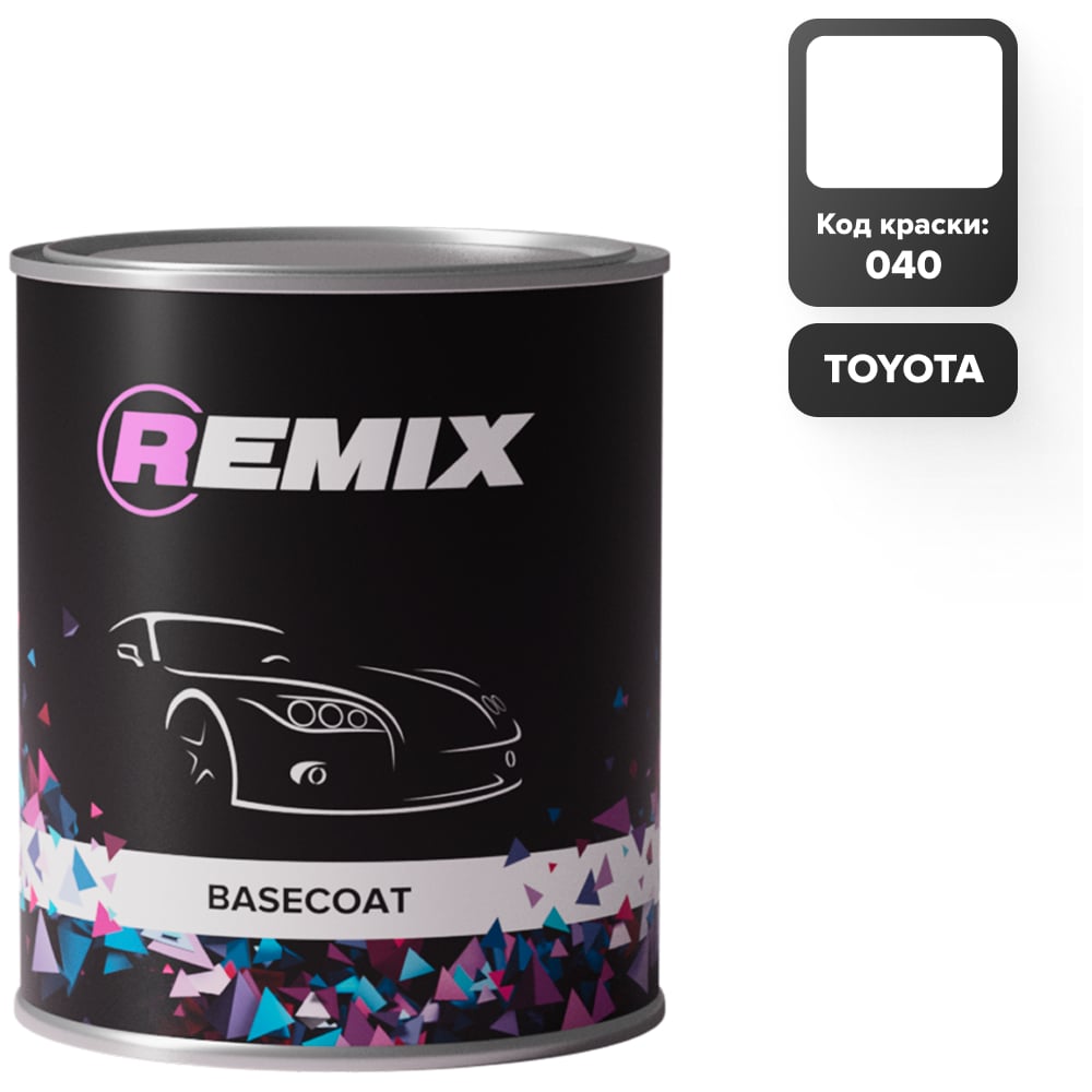 Изображение товара Базовая автоэмаль REMIX RR BASECOAT Toyota 040 SUPER WHITE 0.9л для кузовных работ