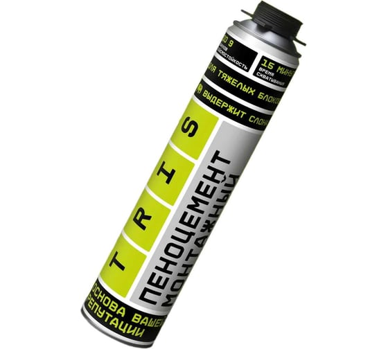 Изображение товара Клей пена цемент монтажный профессиональный TriS Termolit 1000 мл/ для газобетона, блоков и кирпича КГ0004