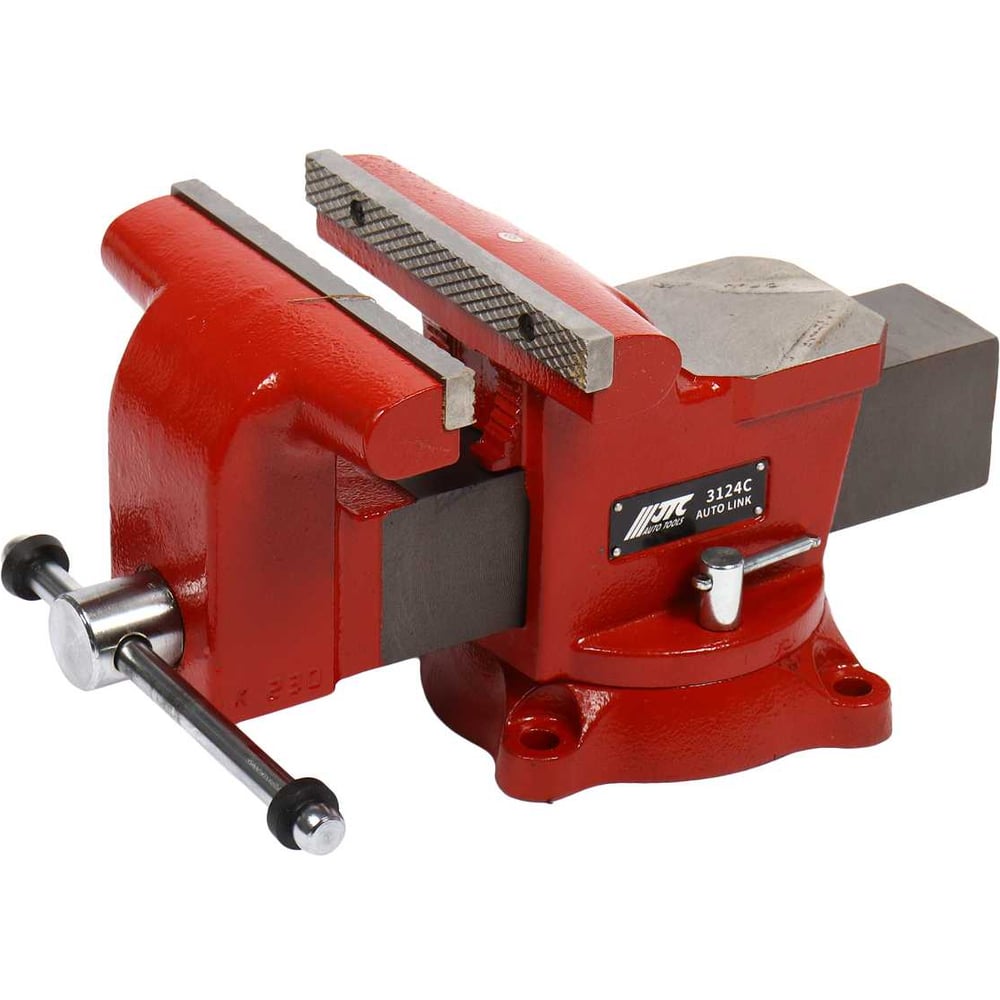 Изображение товара Поворотные слесарные тиски JTC 200мм с наковальней профессиональные