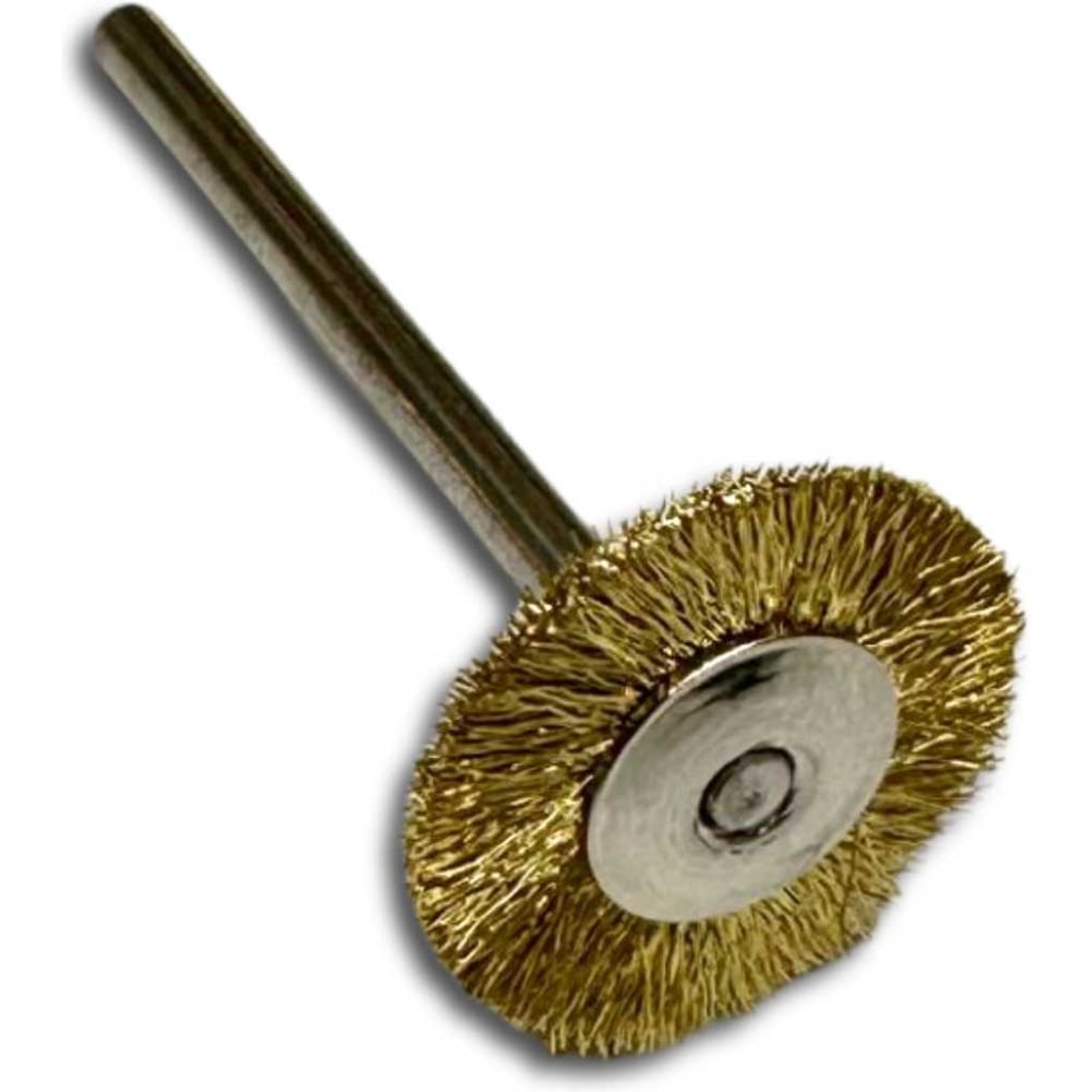 Изображение товара Щетка дисковая миниатюрная Lessmann Д19 латунь 0,10мм хвостовик 3мм