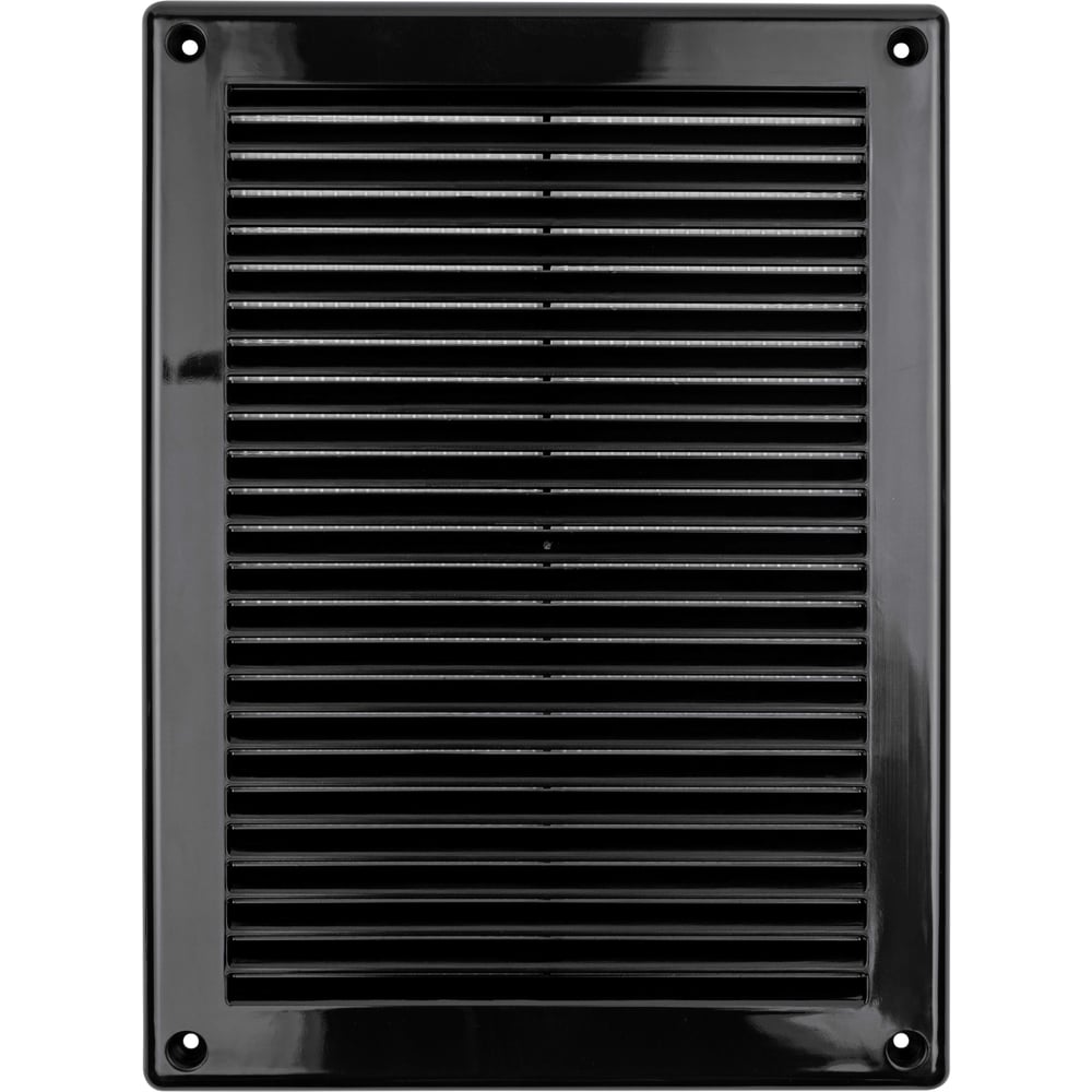 Изображение товара Решетка вентиляционная 180х250 мм черная с москитной сеткой Изображение товара Решетка вентиляционная 180х250 мм черная с москитной сеткой