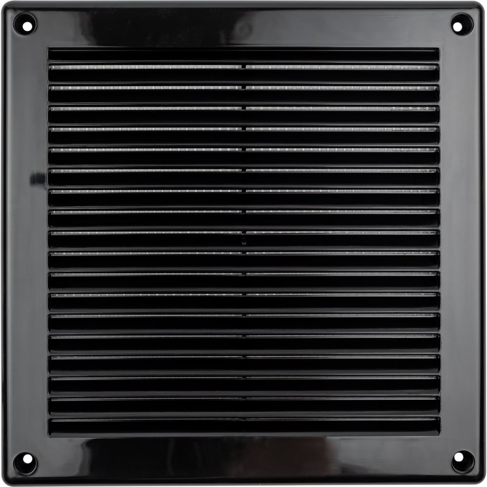 Изображение товара Решетка вентиляционная 200х200 мм черная с москитной сеткой ООО ВА ВЕНТ Р200.200.Ч