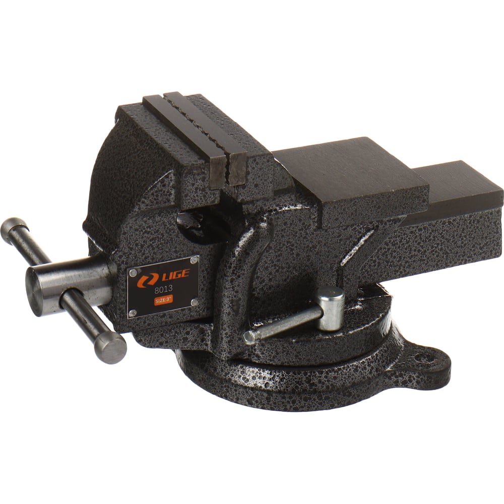 Изображение товара Столярные слесарные поворотные тиски с наковальней LIGE 75мм профессиональные