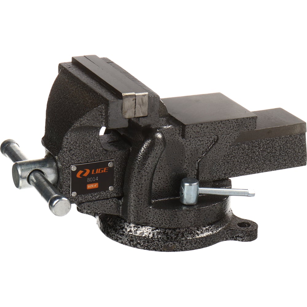 Изображение товара Поворотные слесарные тиски с наковальней LIGE LG-8014 100 мм, профессиональные интенсивные