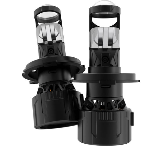Изображение товара Лампа светодиодная AIRLINE H4 ECO LENS, 45Вт, 5700Лм (2850Лм x 2), 6500К (Белый), 12/24В, комплект 2 шт. AEAR241