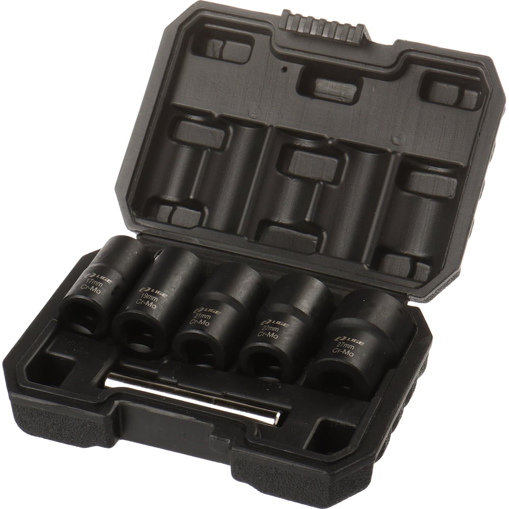 Изображение товара Набор головок-экстракторов ударных для поврежденных болтов и гаек 6пр. 1/2 LG-13906 LIGE