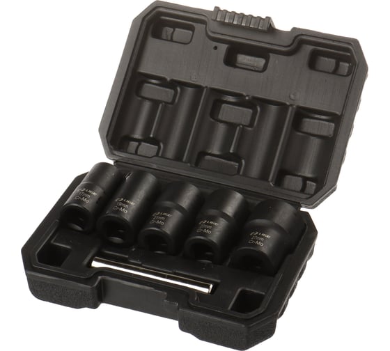 Изображение товара Набор головок-экстракторов ударных LIGE для поврежденных болтов и гаек 6пр 1/2" LG-13906 389559