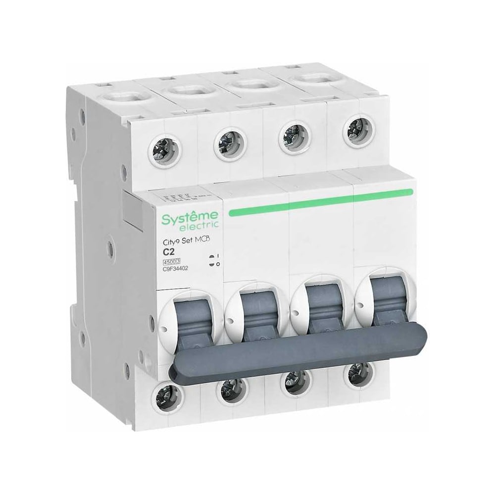Изображение товара Автоматический выключатель Systeme Electric City9 Set C 2A 4-полюсный