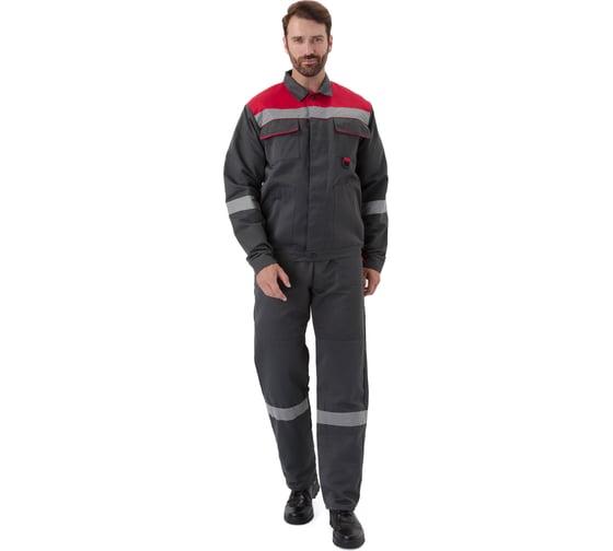 Изображение товара Костюм URSUS ЛЕГИОН куртка/брюки КОС819-Т.СЕРЫЙ/КРАСНЫЙ/48-50, 182-188