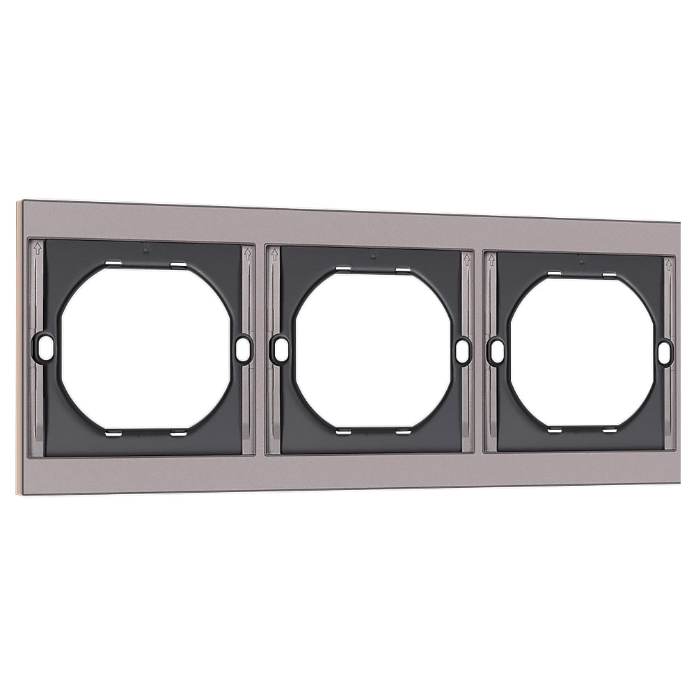 Изображение товара Рамка SMARTBUY 3-местная графит Альтаир SBE-m11g-00-FR-3 для электропроводки