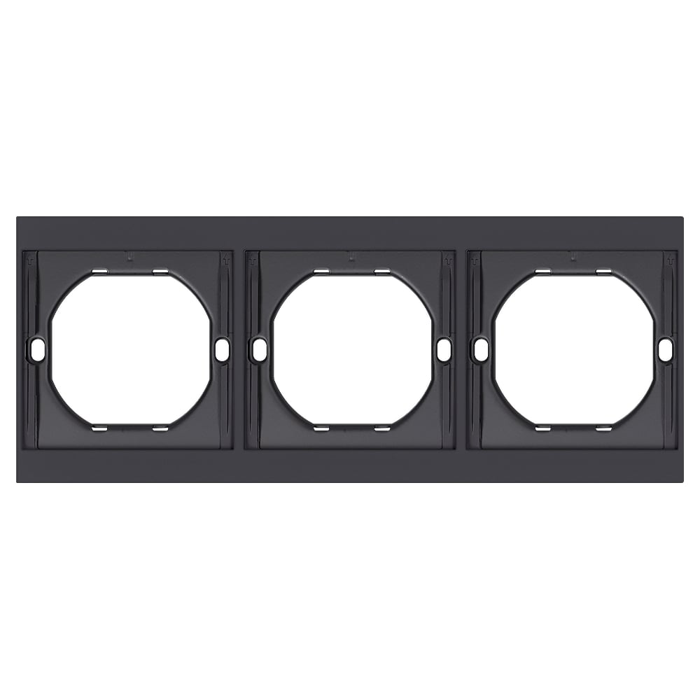 Изображение товара Рамка SMARTBUY 3-местная алюминиевая черная ALTAIR SBE-m11alb-00-FR-3