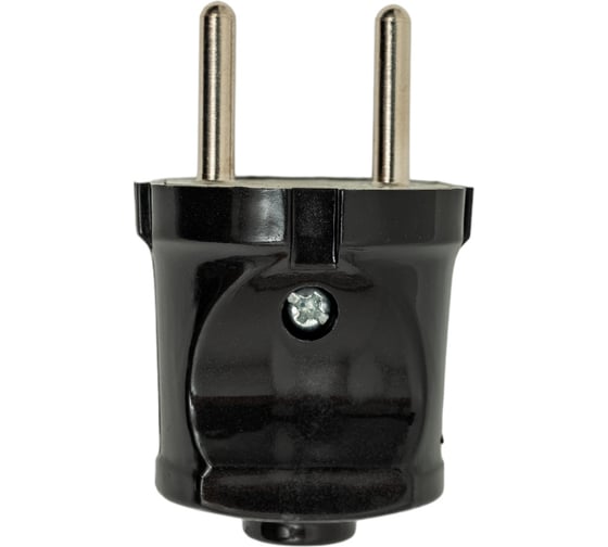 Изображение товара Вилка Smartbuy прямая, без заземления, черная, 10А, 250В SBE-10-P04-b