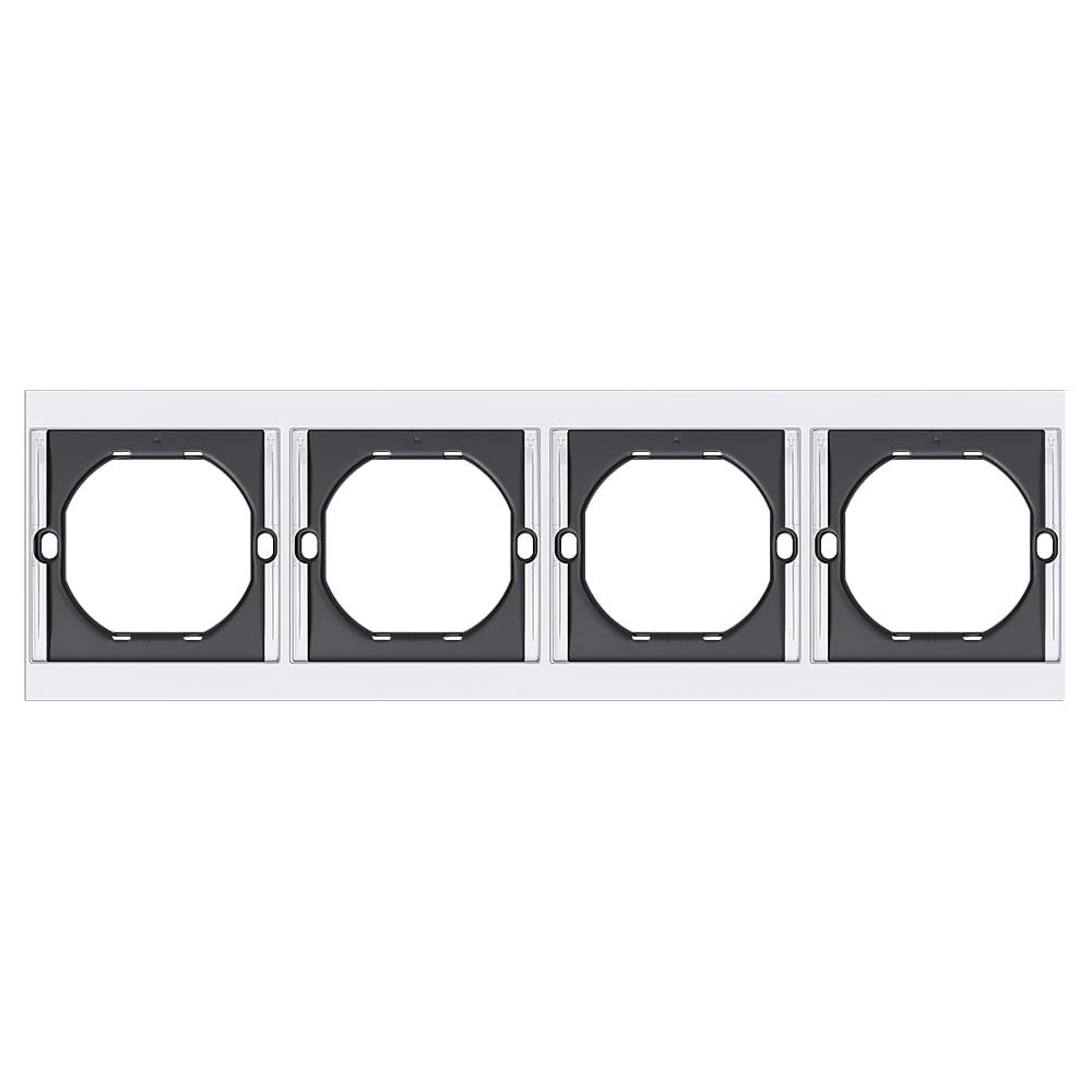 Изображение товара Рамка для кабель-каналов 4 поста алюминиевая серебристая серия Альтаир SMARTBUY