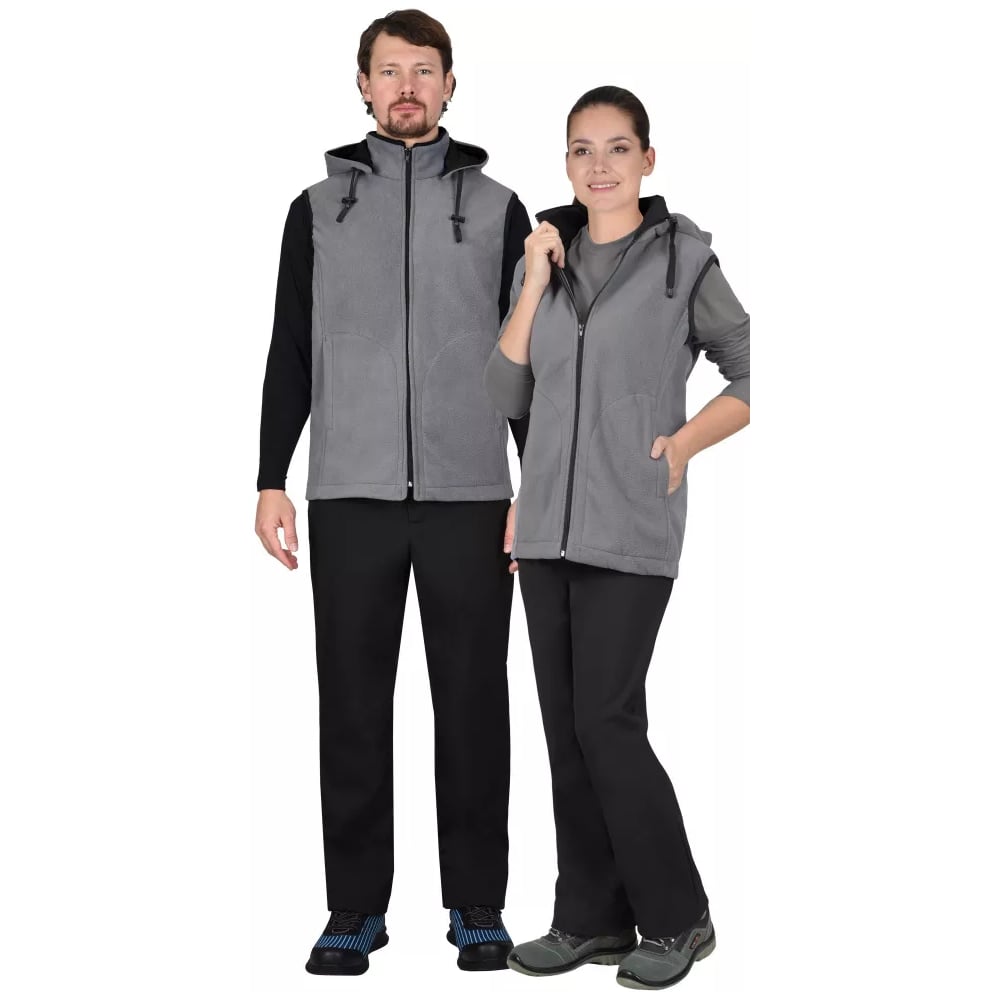 Изображение товара Жилет СИРИУС Техно из флиса для повседневной и рабочей одежды серый размер 120-124