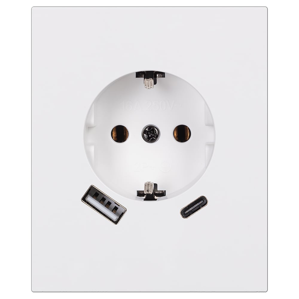 Изображение товара Розетка модульная SMARTBUY с USB Type-C заземлением, IP20, белая